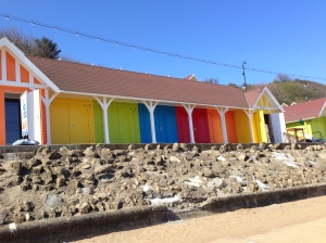 Beach huts.