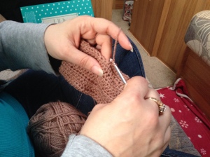 A crochet square for a blanket.